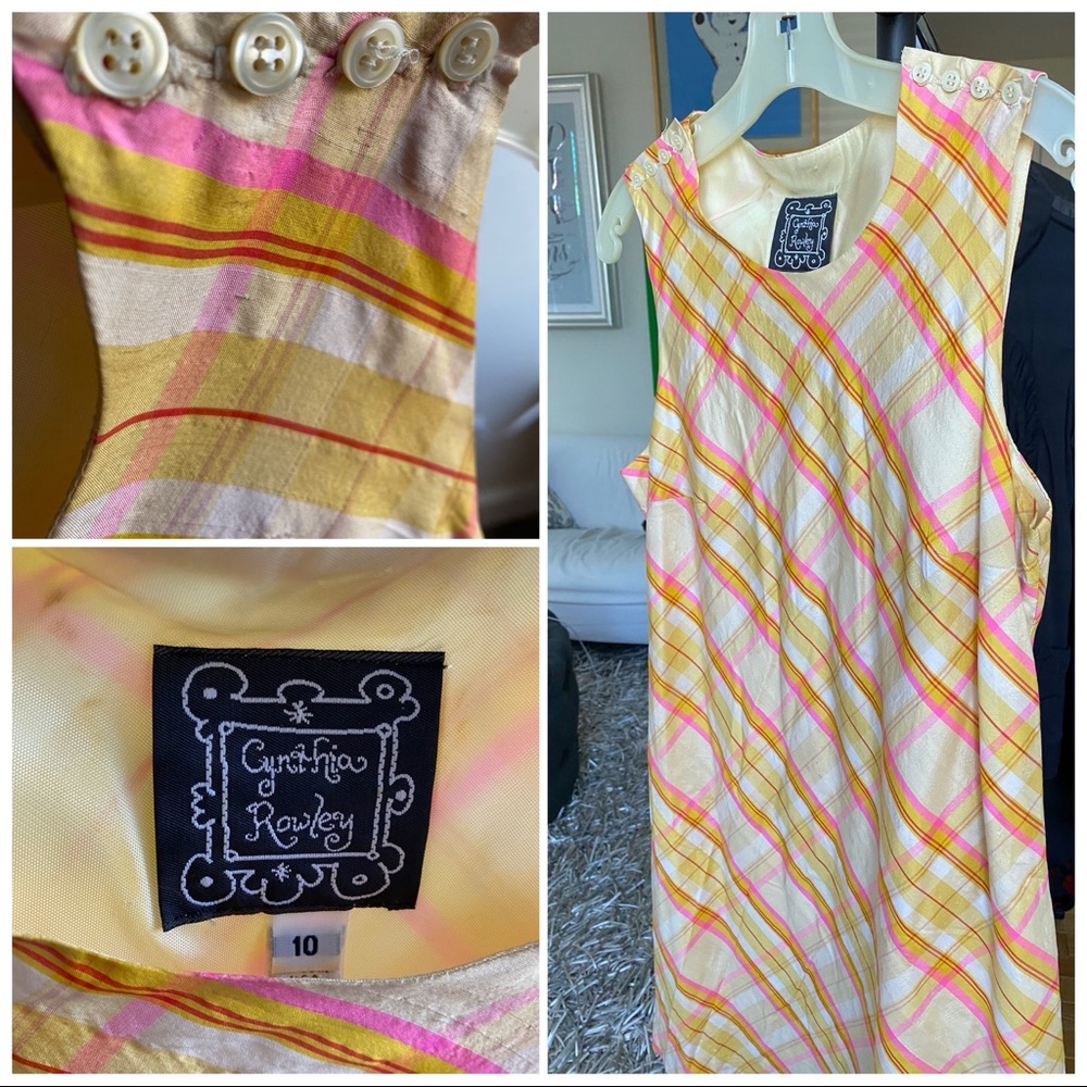 Vintage Cynthia Rowely Summer Silk Shift Dress